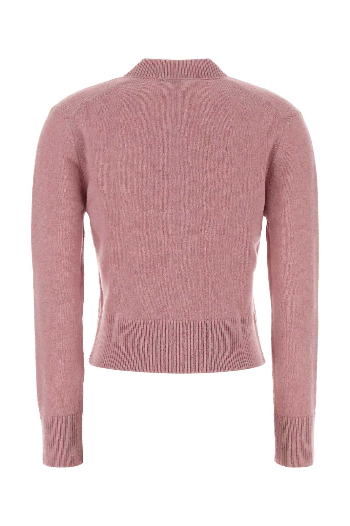 Pink wool cardigan - мініатюра 2