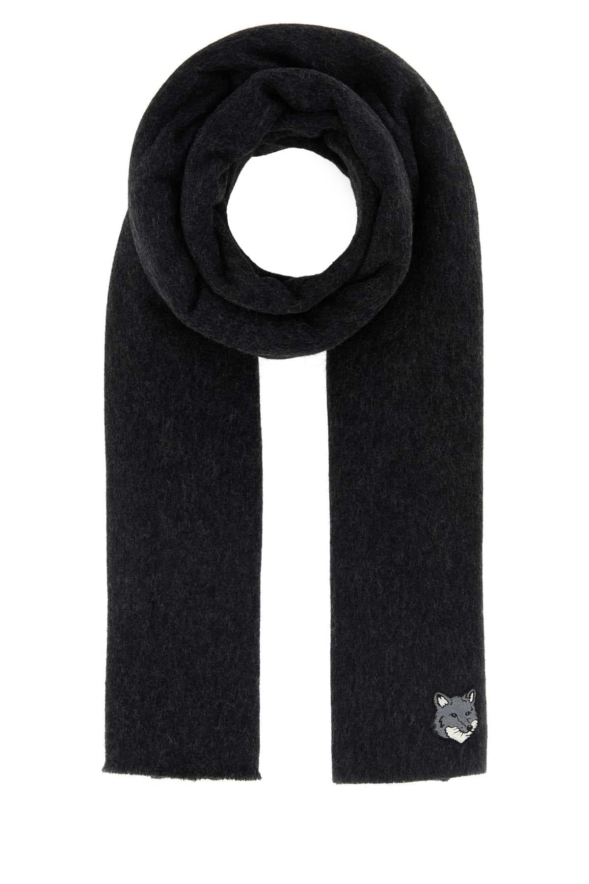 Charcoal wool scarf