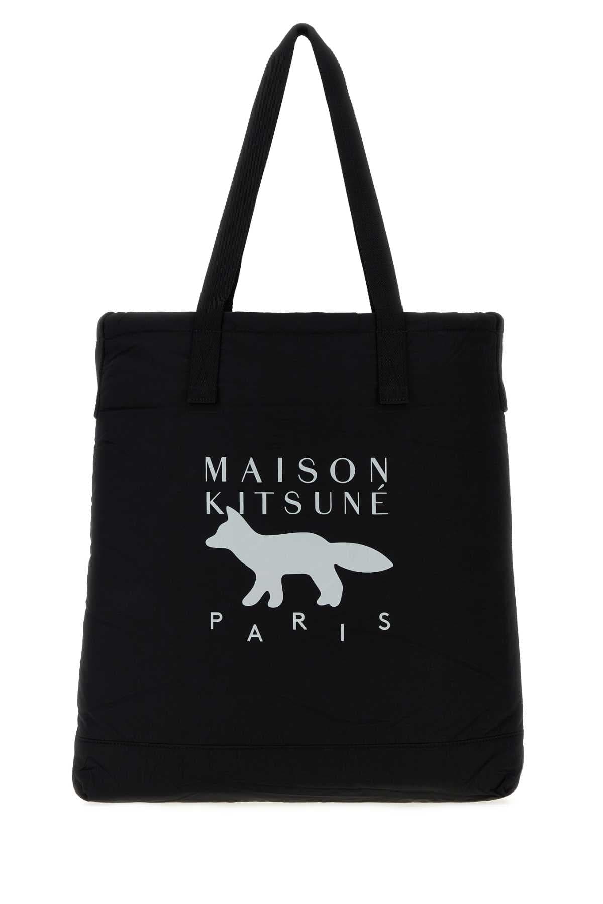 Black fabric shopping bag