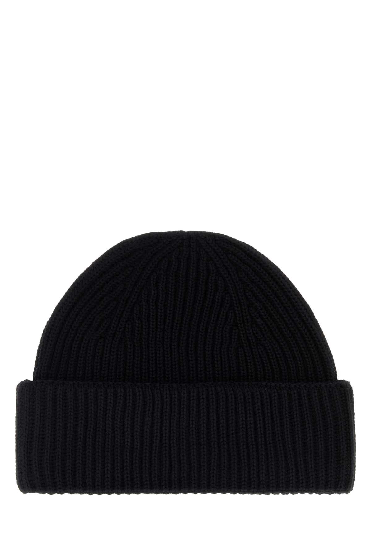 Black wool beanie hat - мініатюра 2