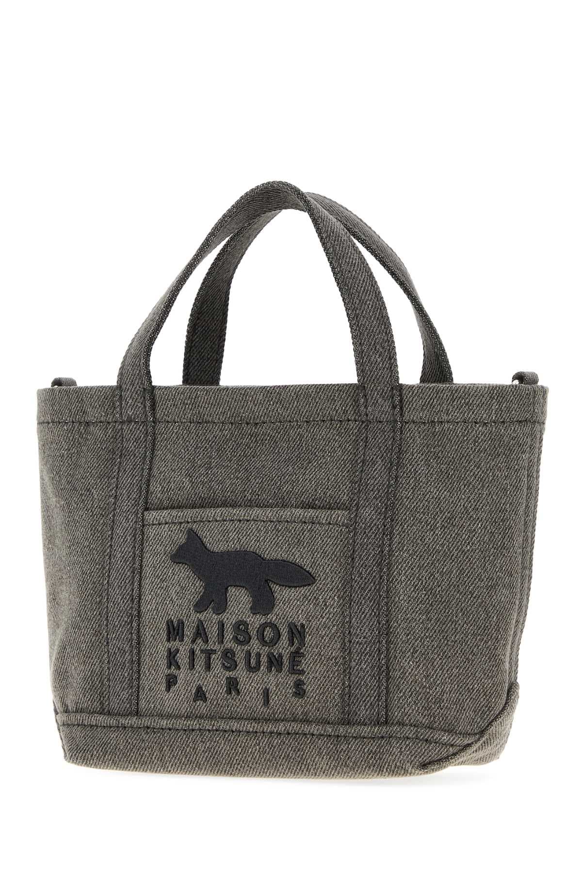 Dark grey denim handbag - мініатюра 2