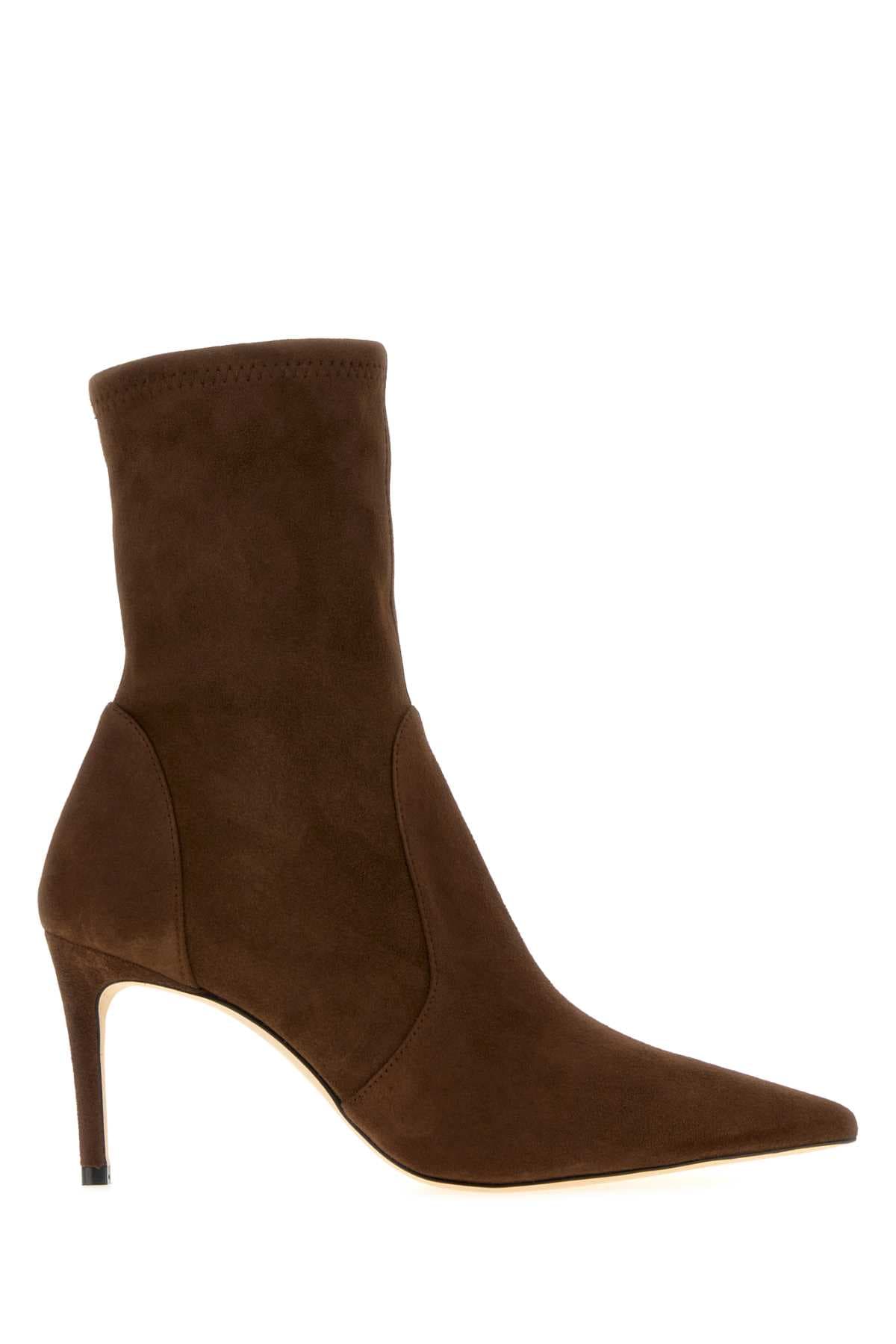 Brown suede Stuart ankle boots