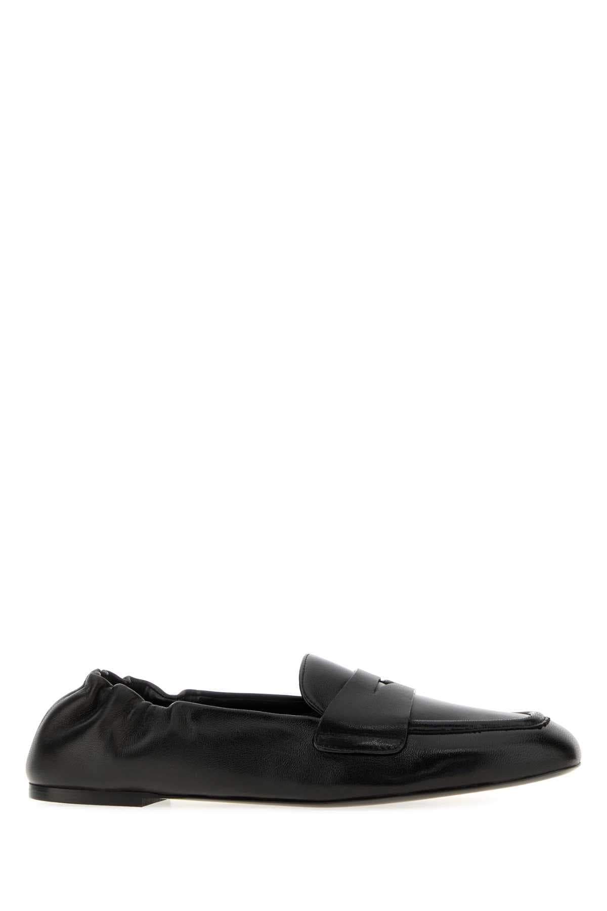 Black leather Bryant loafers