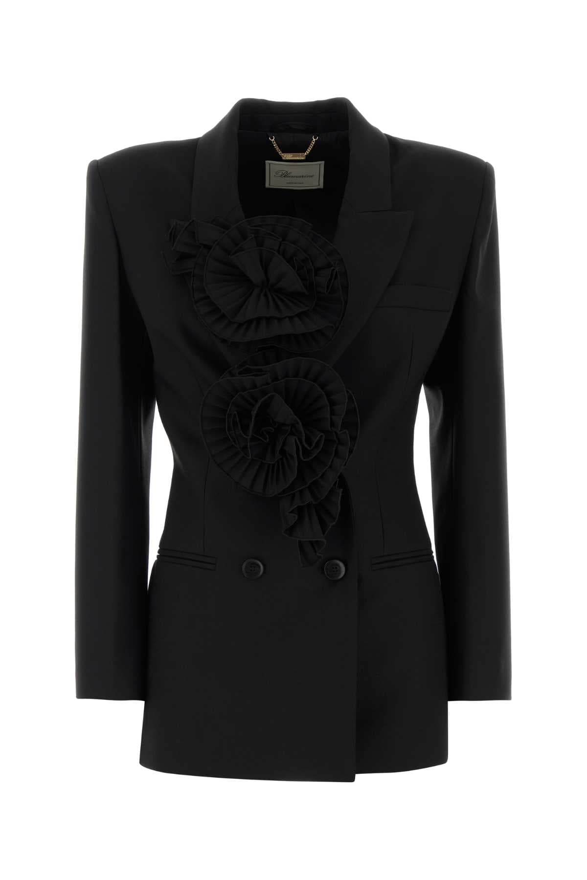 Black twill blazer