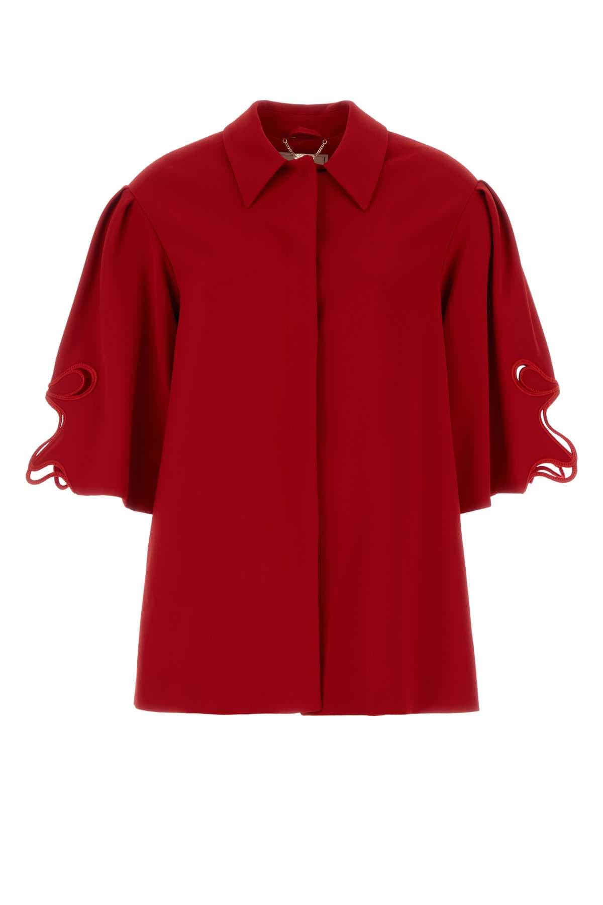 Red cady oversize blazer