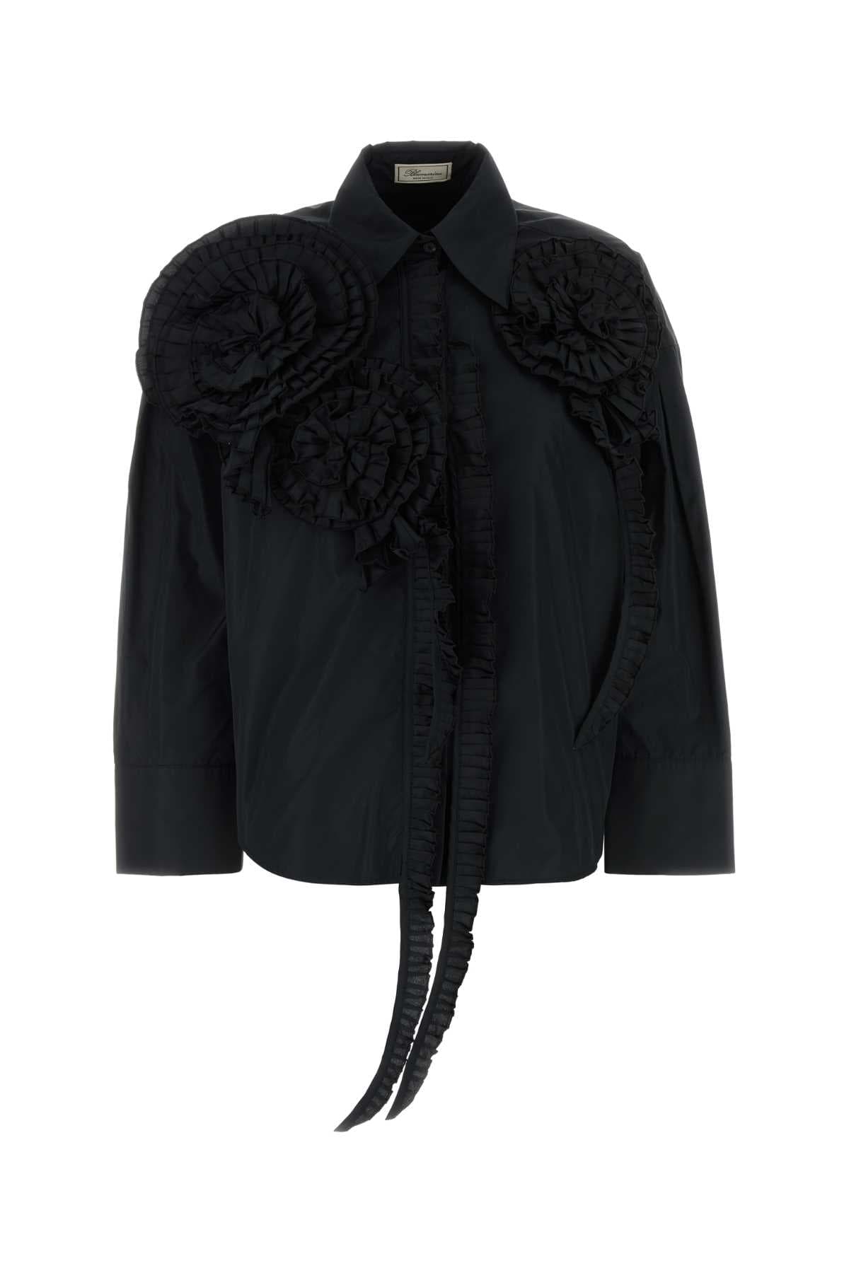 Black taffeta shirt