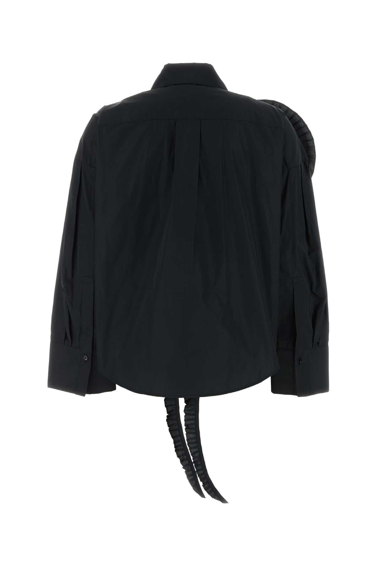 Black taffeta shirt - мініатюра 2
