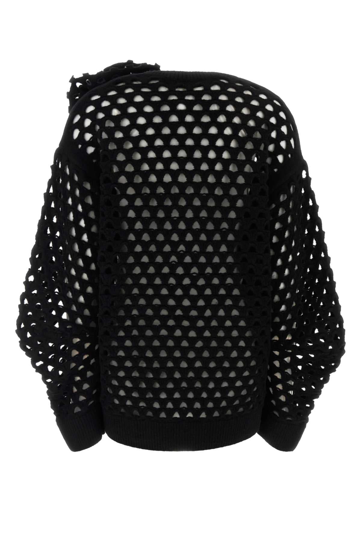 Black wool cardigan - мініатюра 2