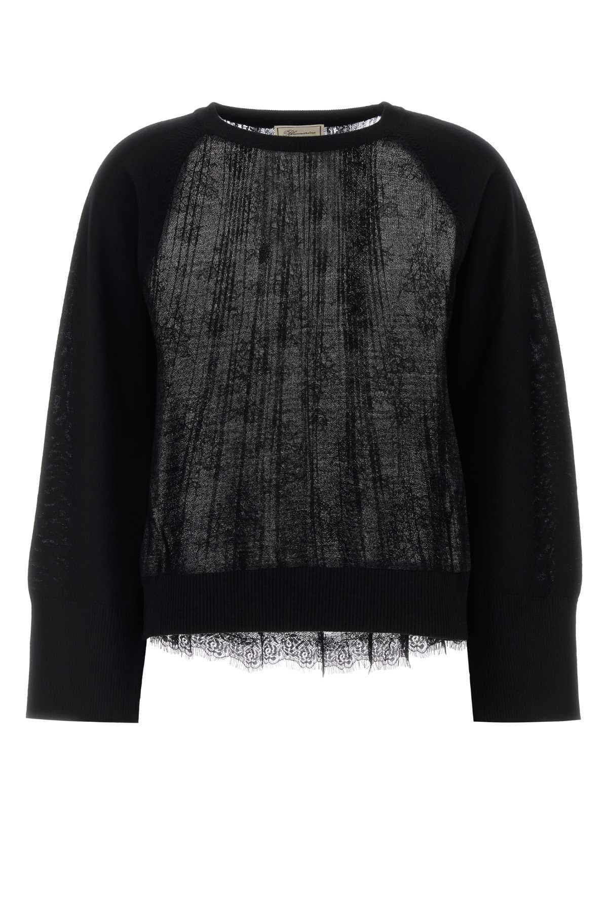 Black wool sweater