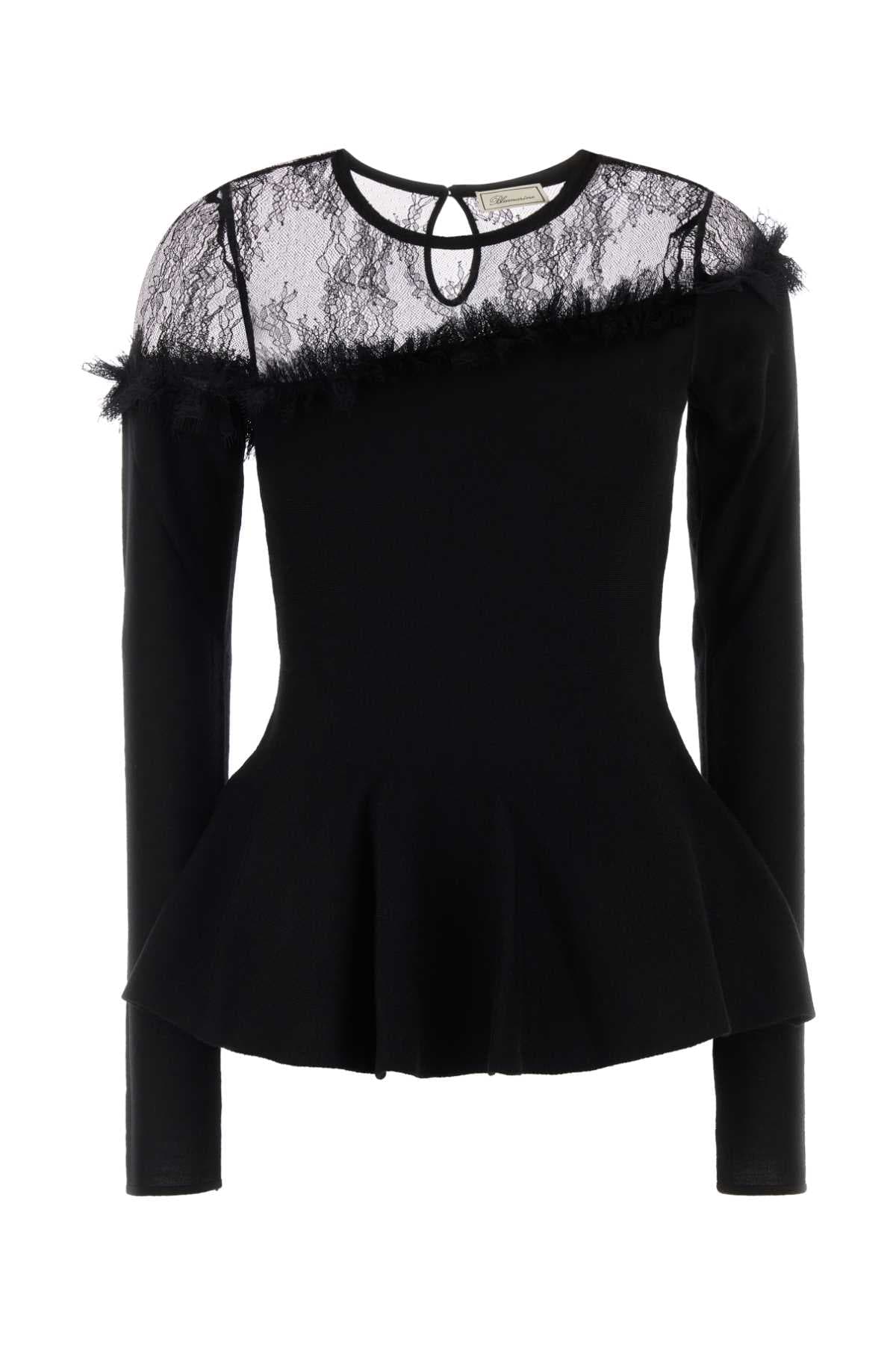 Black wool sweater