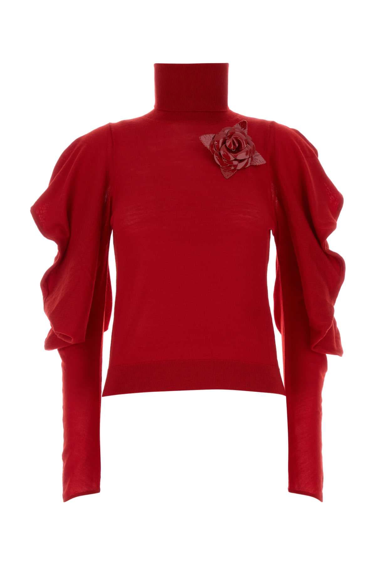 Red wool sweater