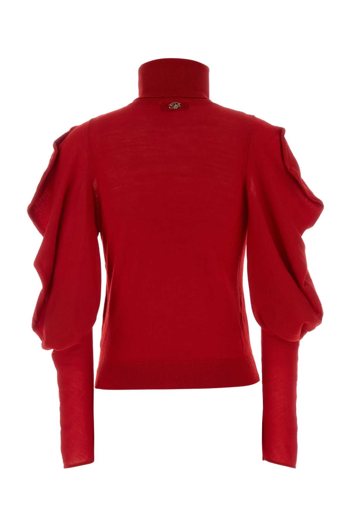 Red wool sweater - мініатюра 2