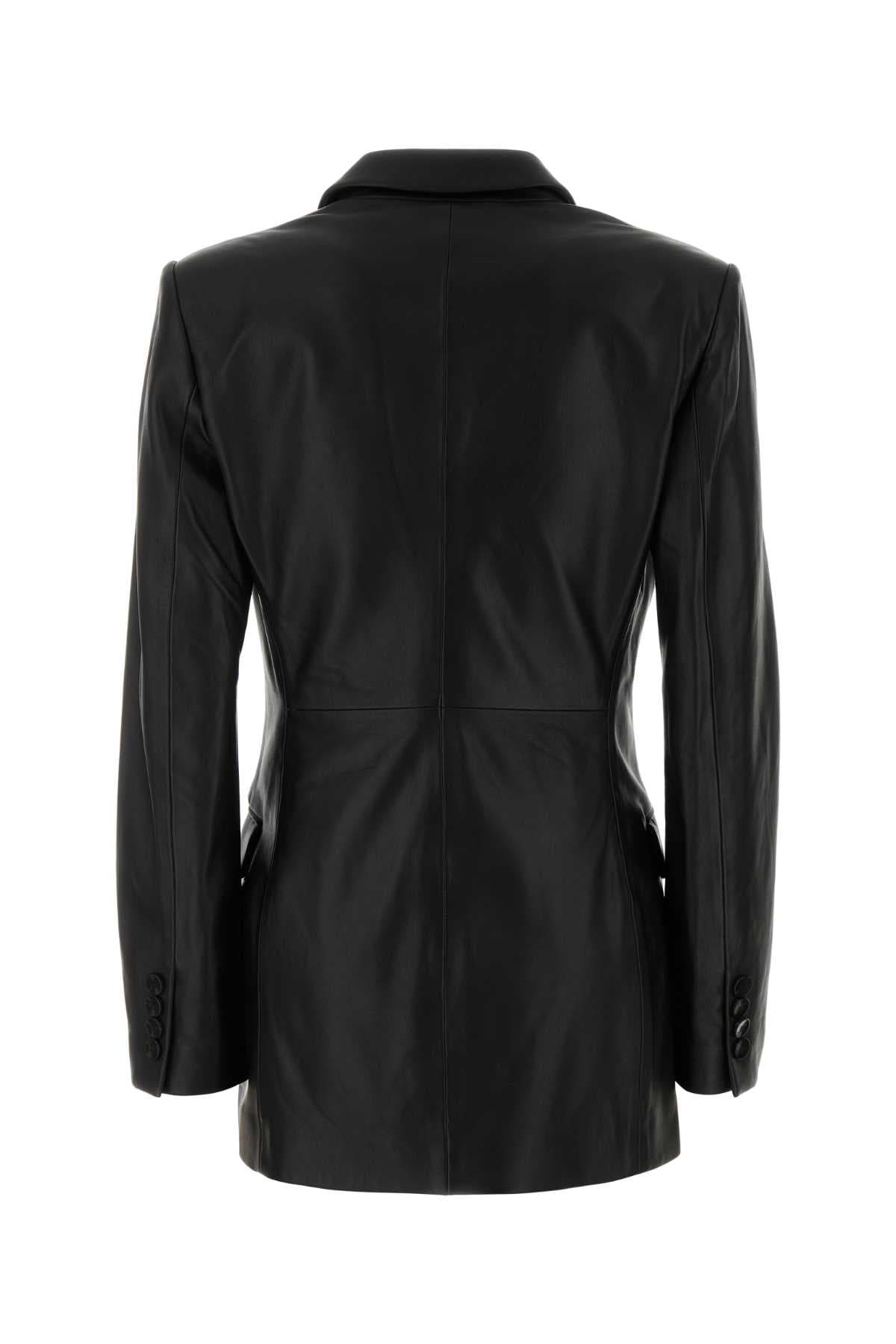 Black leather blazer - мініатюра 2