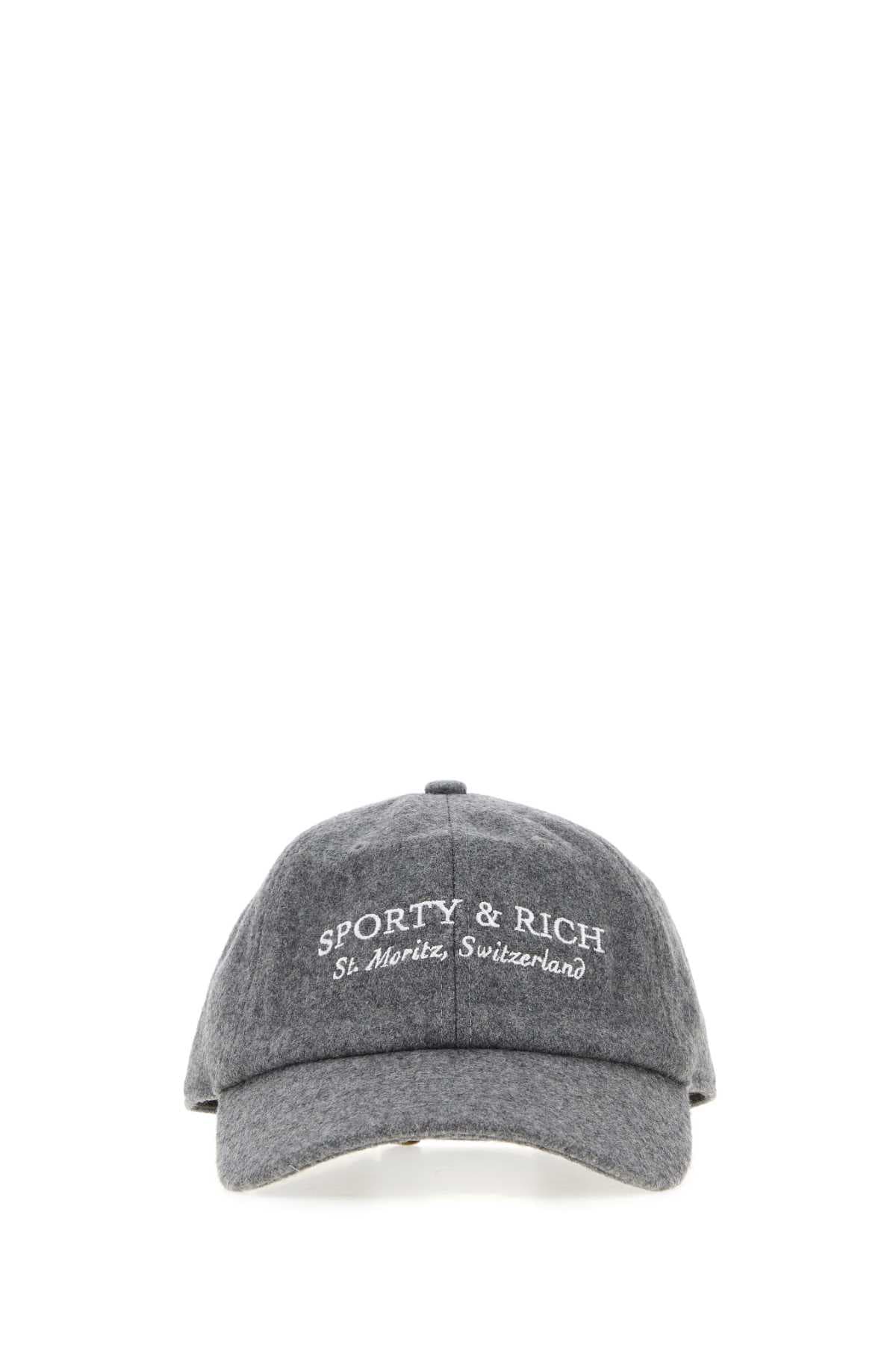 Grey flannel baseball cap