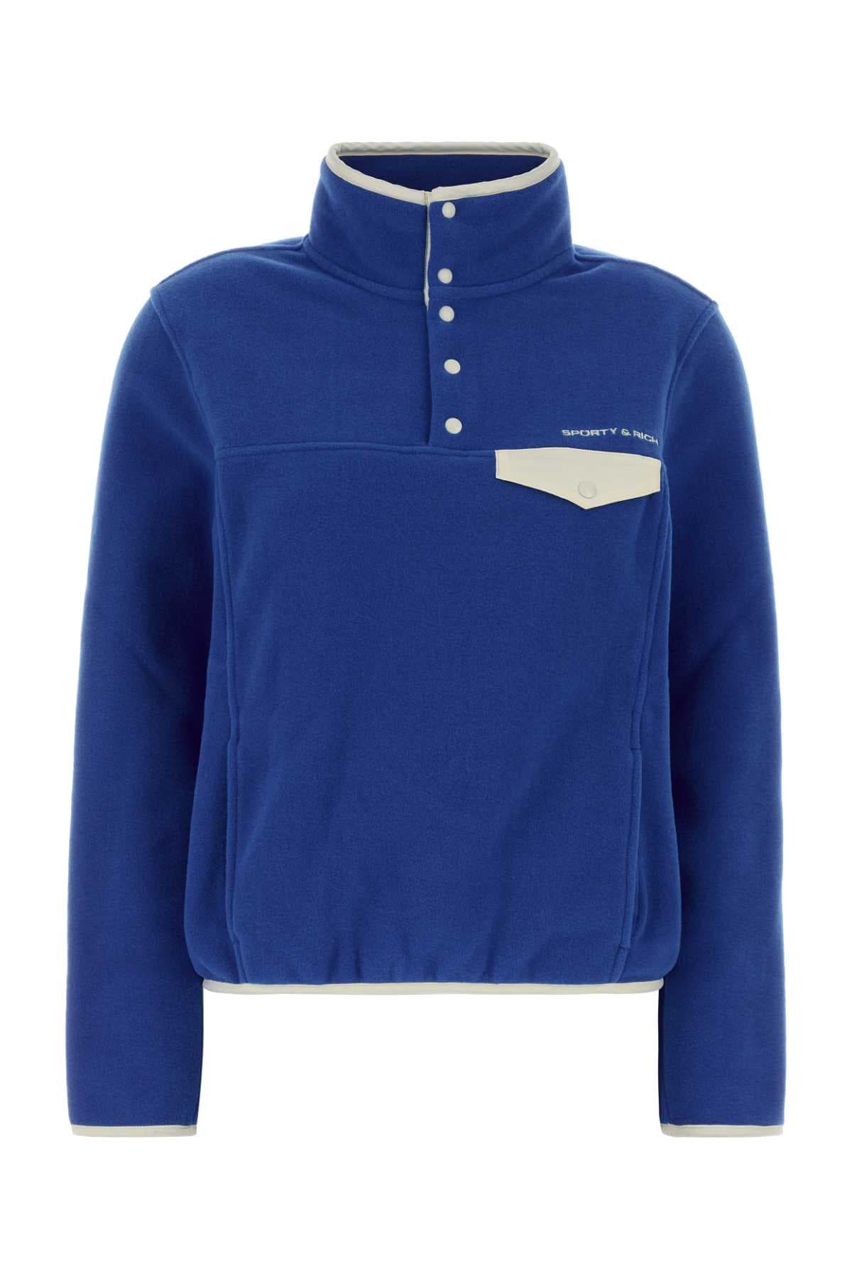 Blue pile sweatshirt