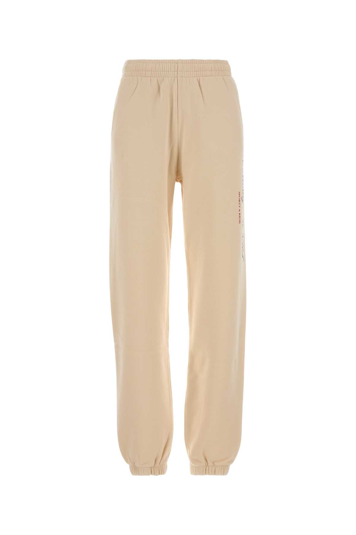 Cream cotton joggers