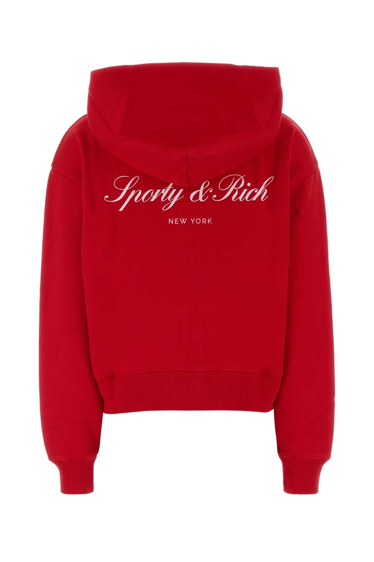 Red cotton sweatshirt - мініатюра 2
