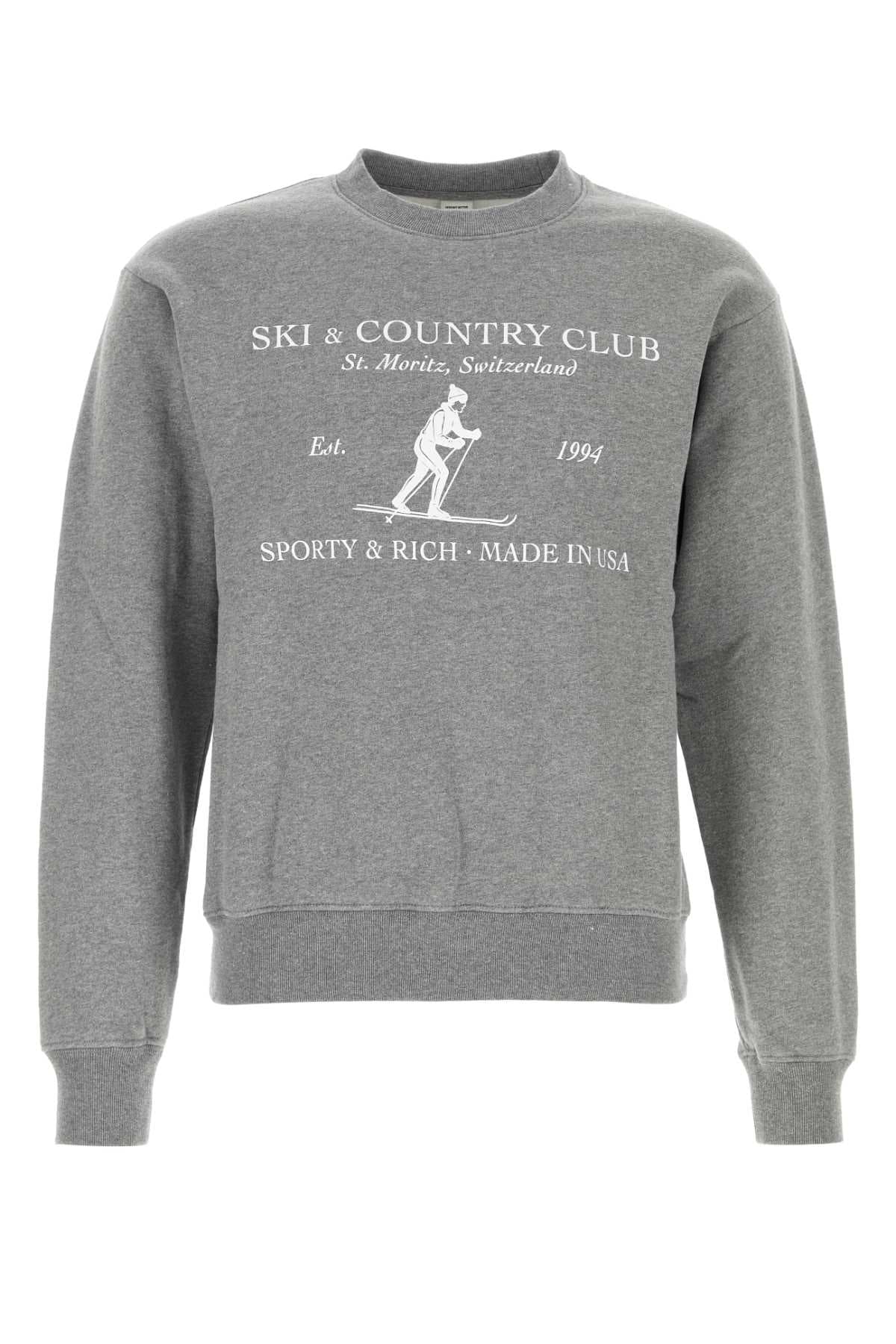 Melange grey cotton sweatshirt