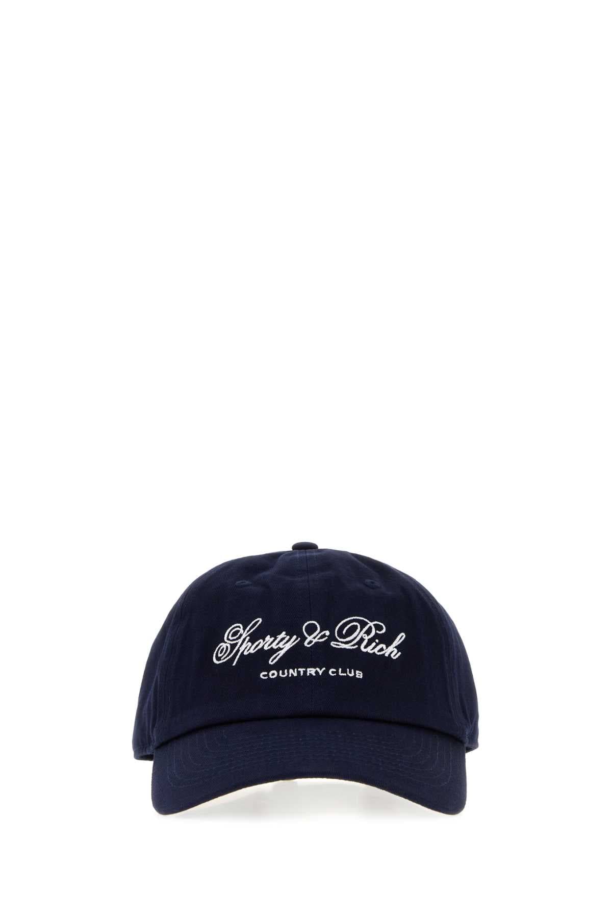 Navy blue cotton baseball cap