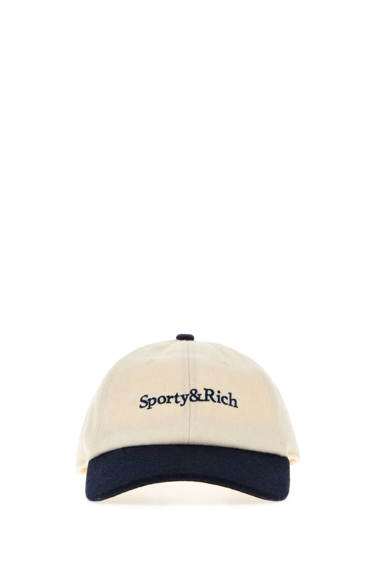 Two-tone flannel baseball cap