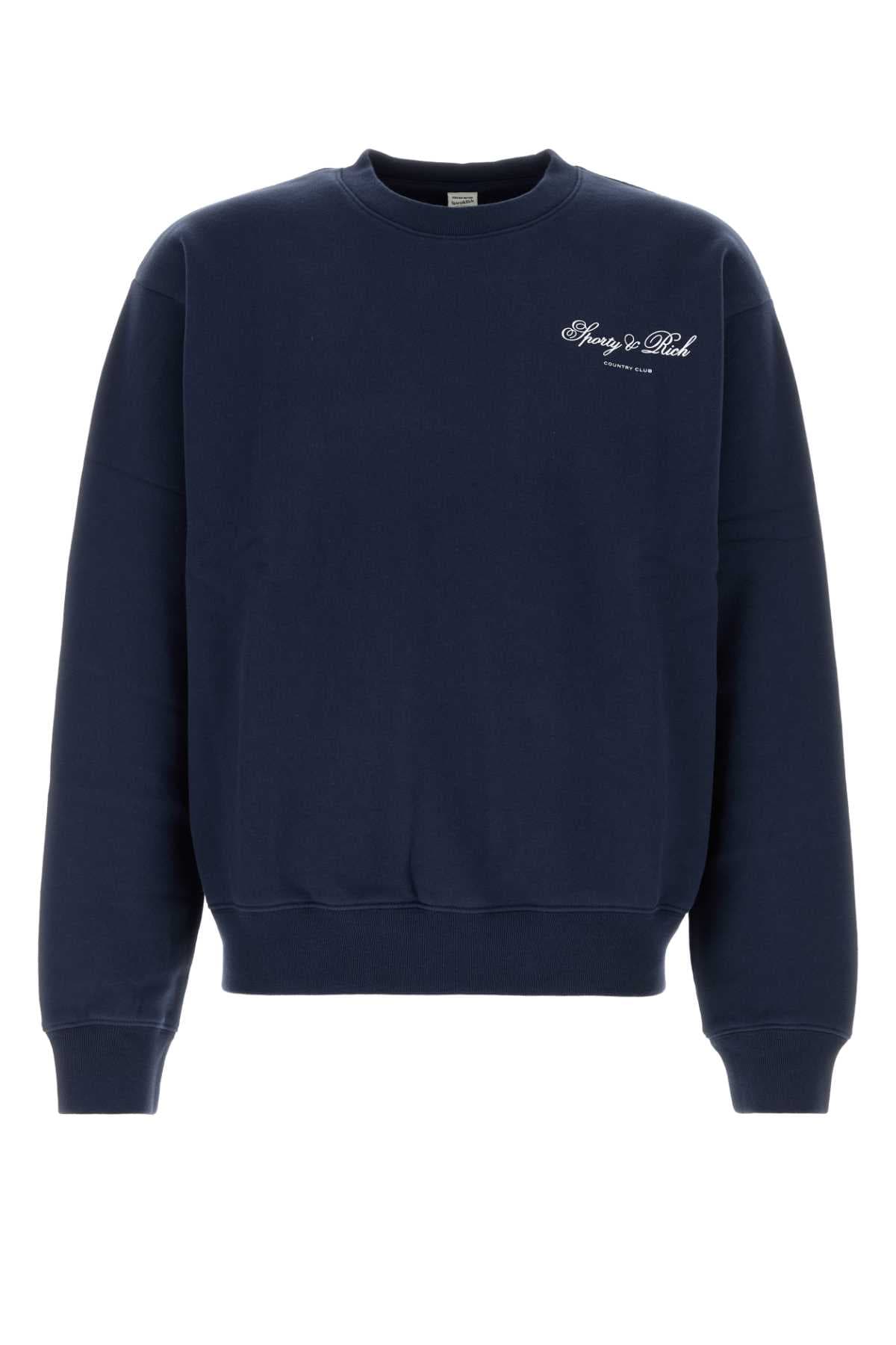 Navy blue cotton sweatshirt