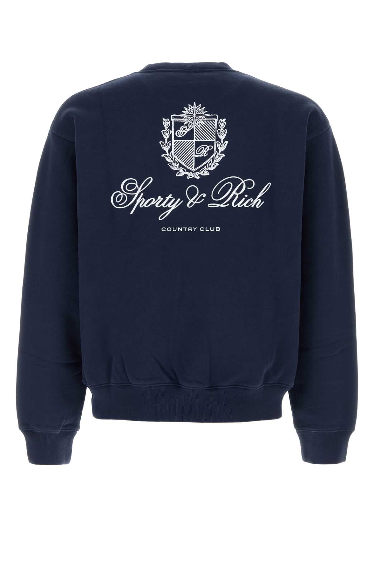 Navy blue cotton sweatshirt - мініатюра 2