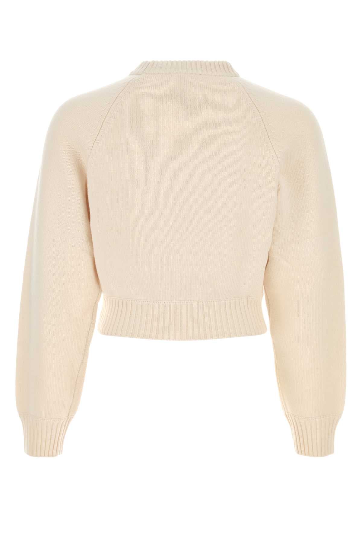 Cream wool sweater - мініатюра 2