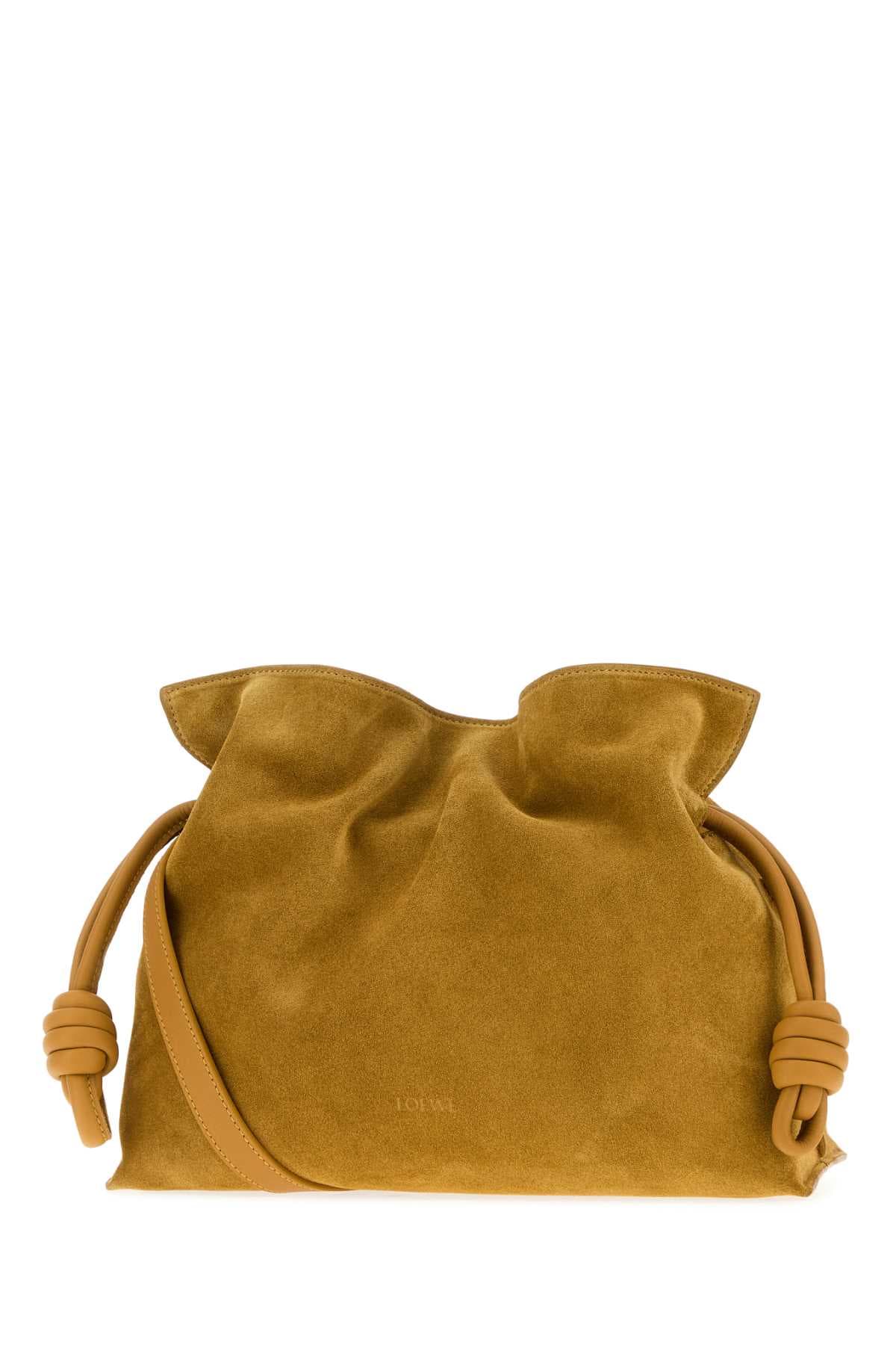 Ochre suede medium Flamenco clutch - мініатюра 2