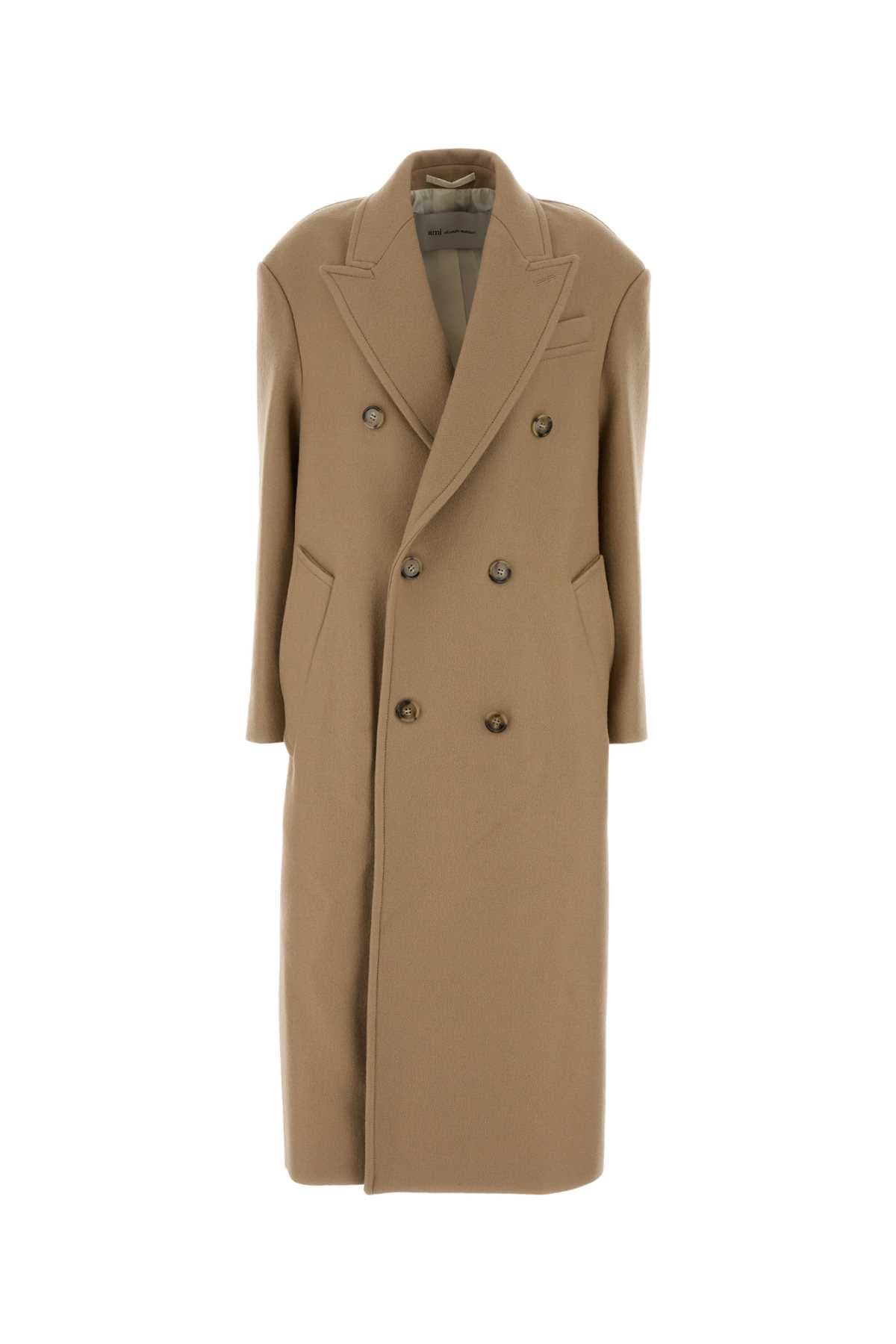 Beige wool coat