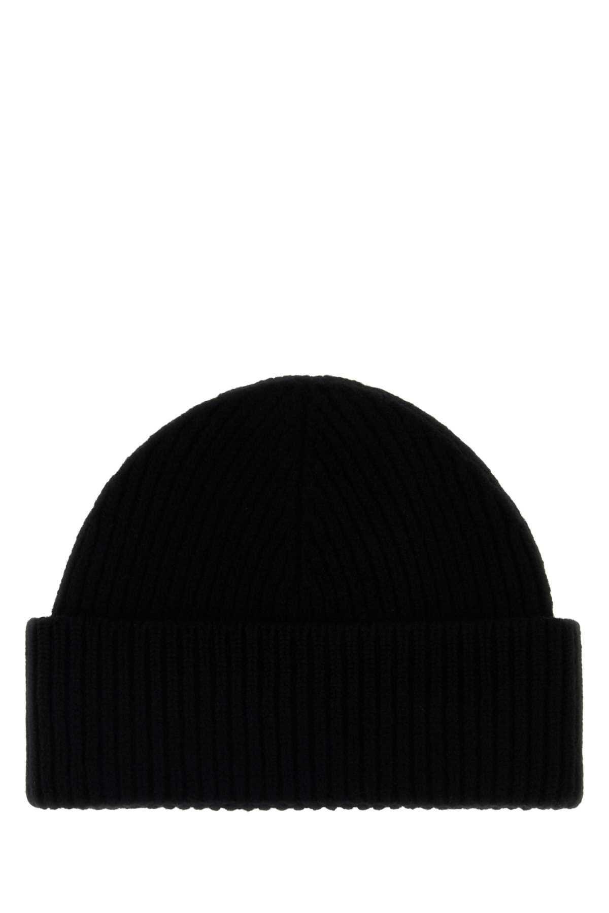 Black wool beanie hat - мініатюра 2