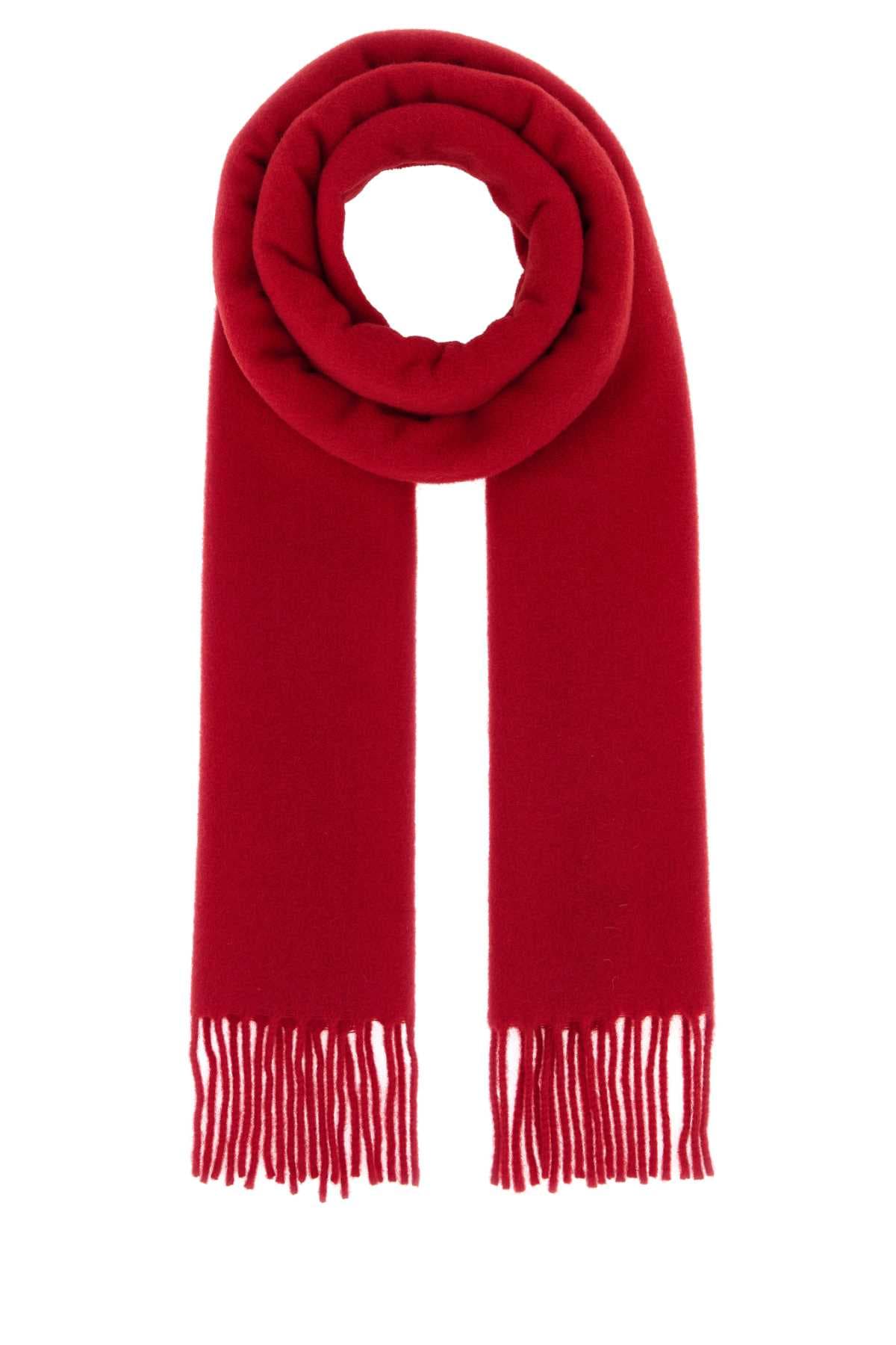 Red wool scarf