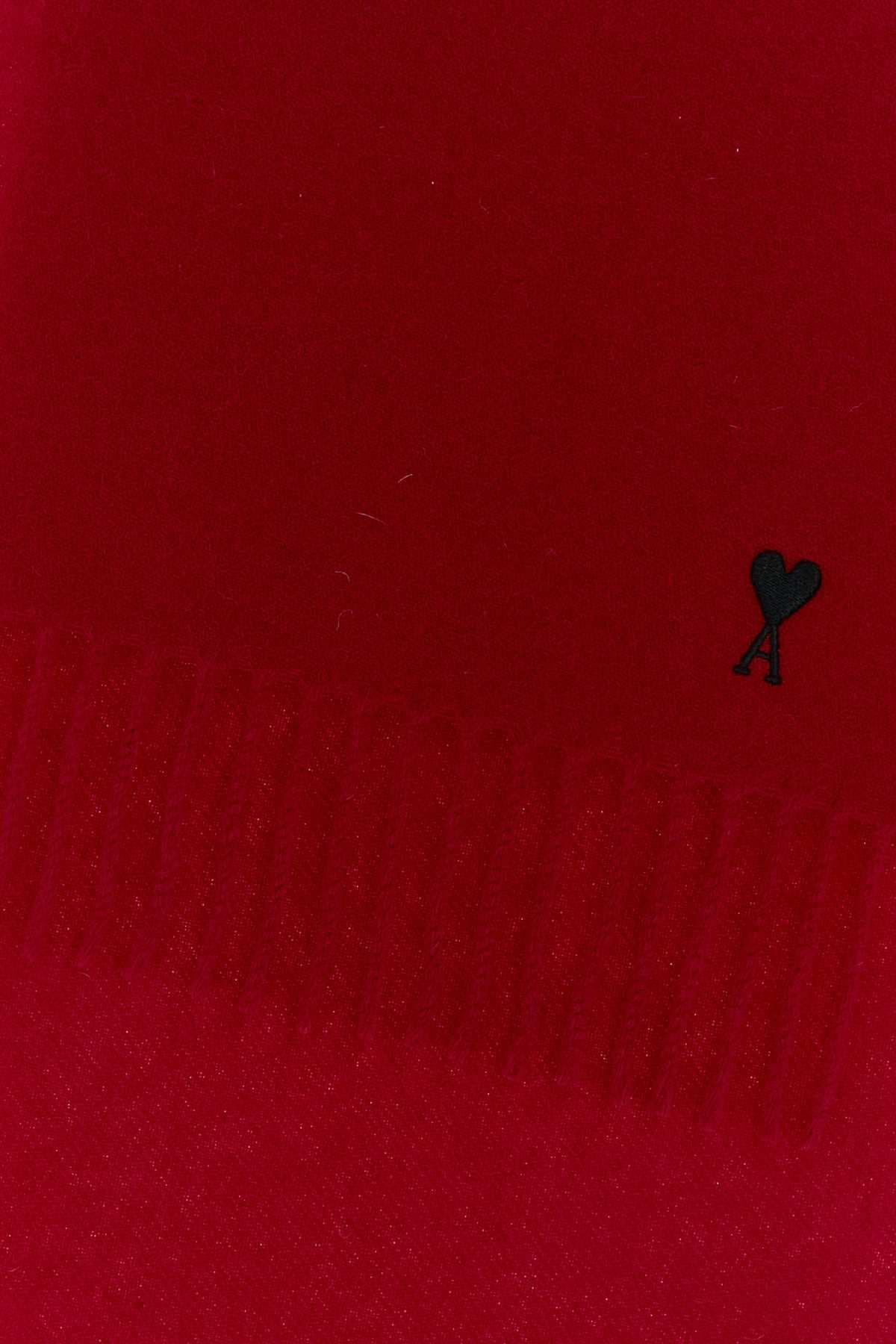 Red wool scarf - мініатюра 2