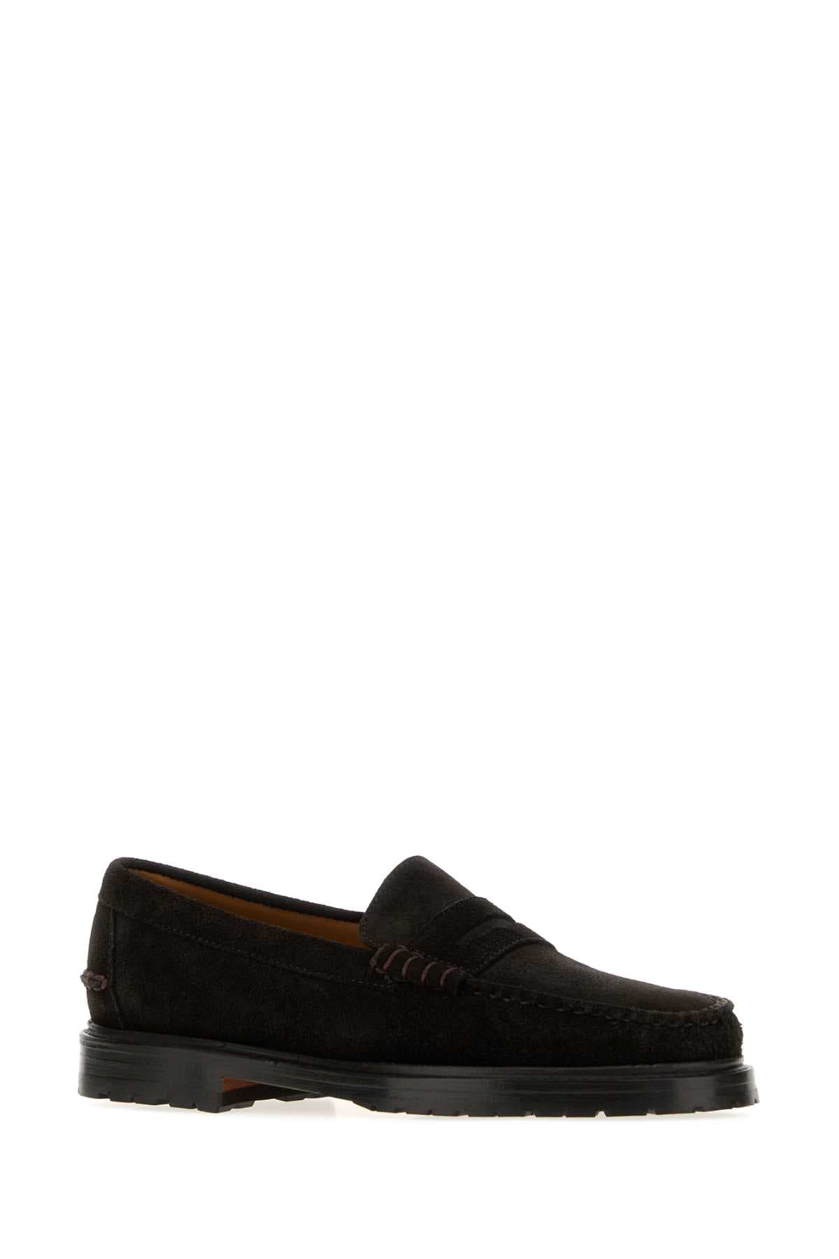 Dark brown suede Dawson loafers - мініатюра 2