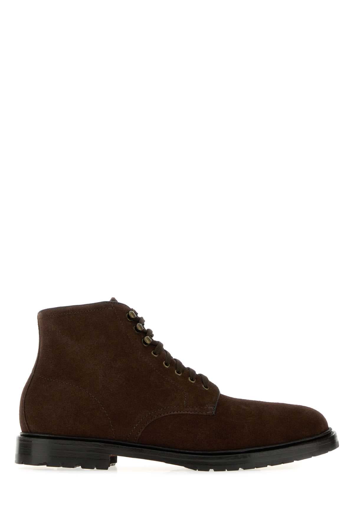Brown suede Wilson ankle boots