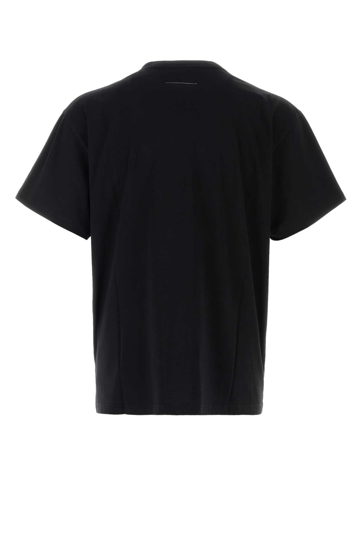Black cotton t-shirt - мініатюра 2