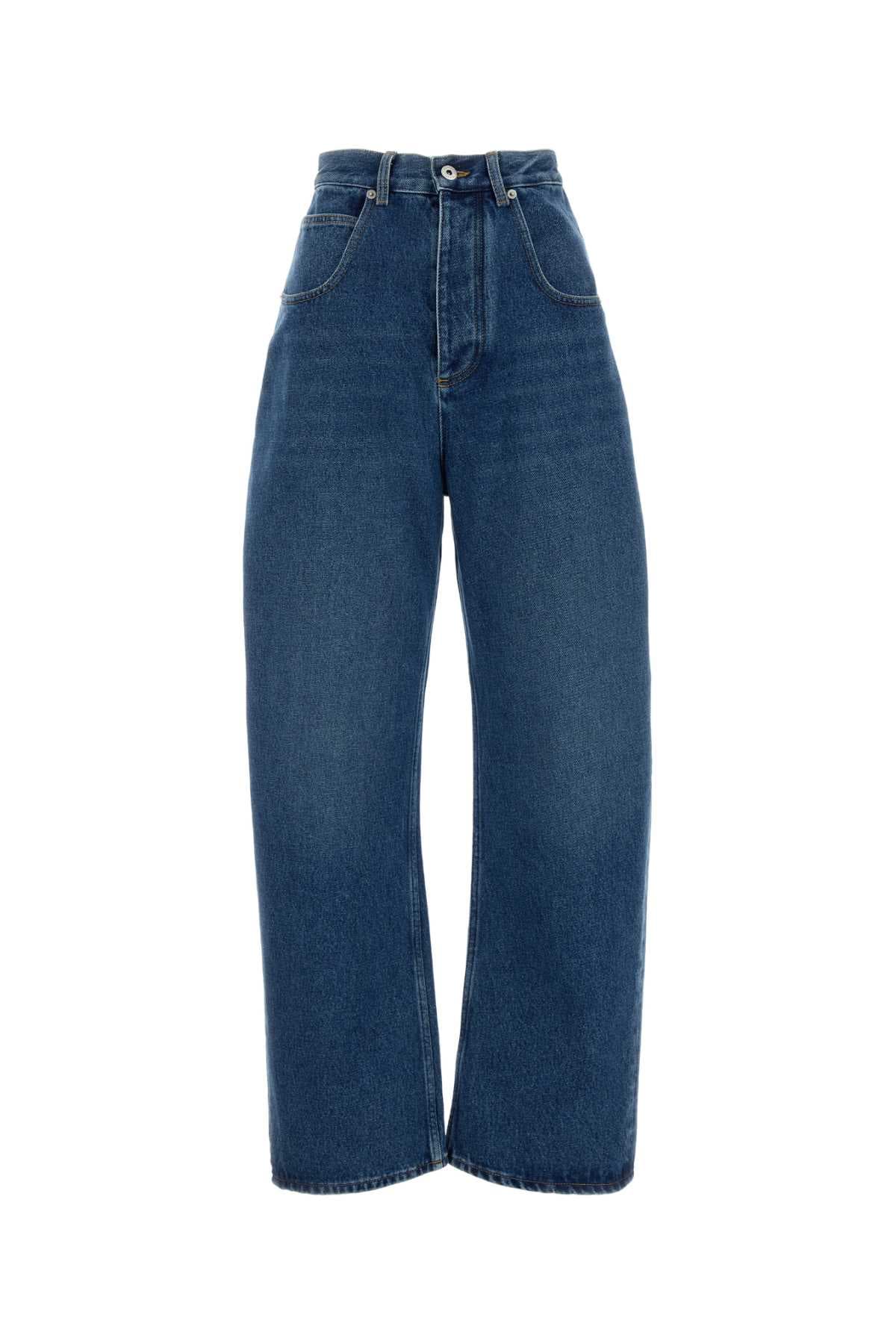 Denim wide-leg jeans