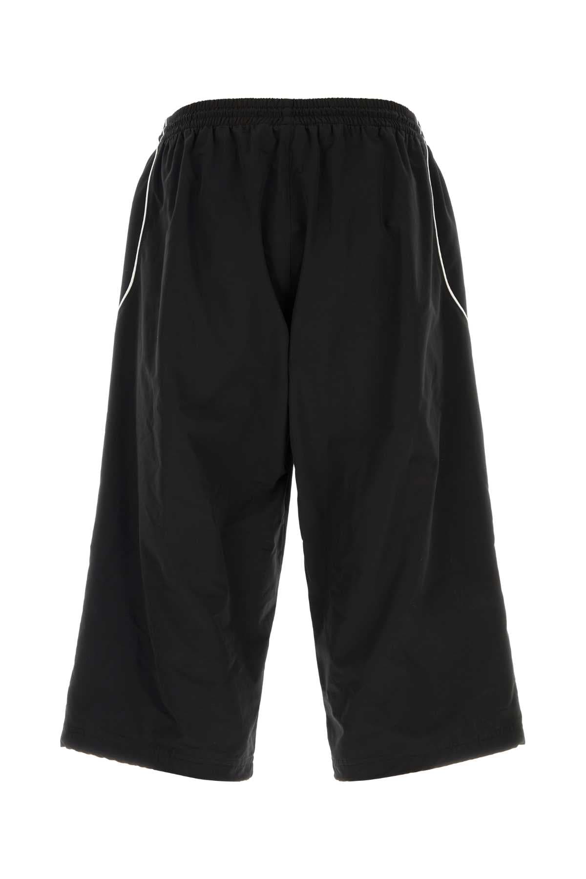 Black cotton blend bermuda shorts - мініатюра 2