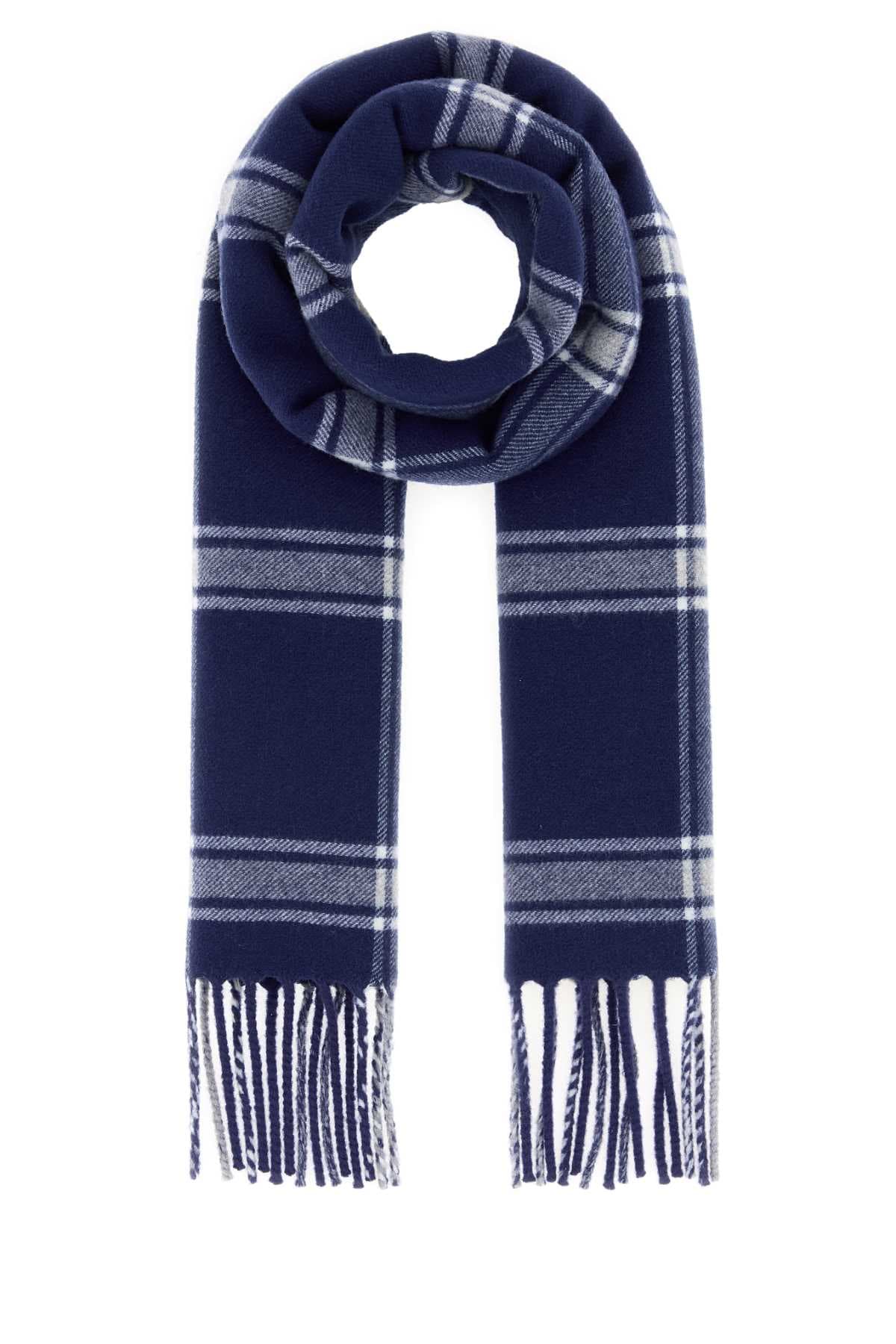 Embroidered wool scarf
