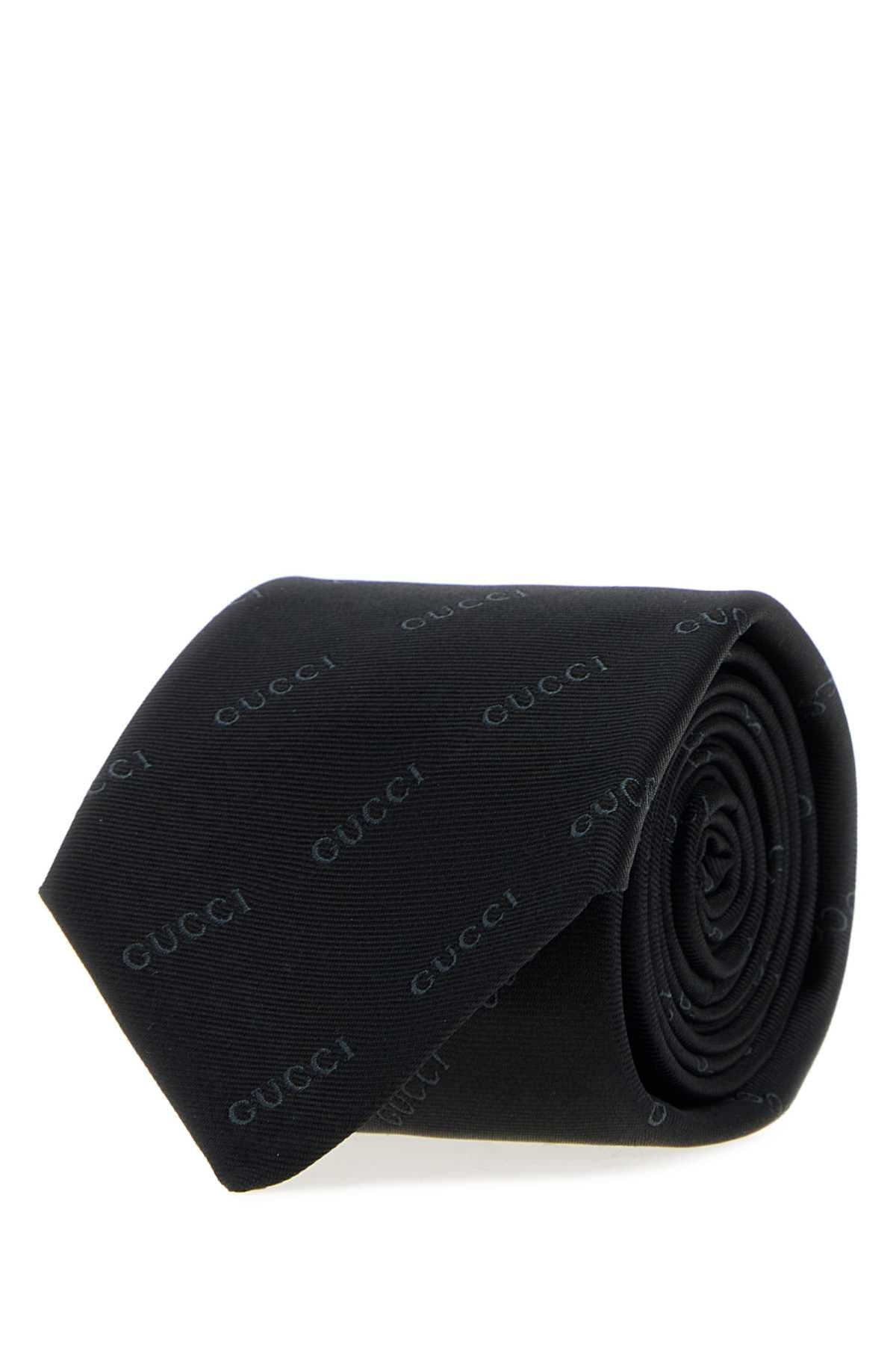 Black silk tie