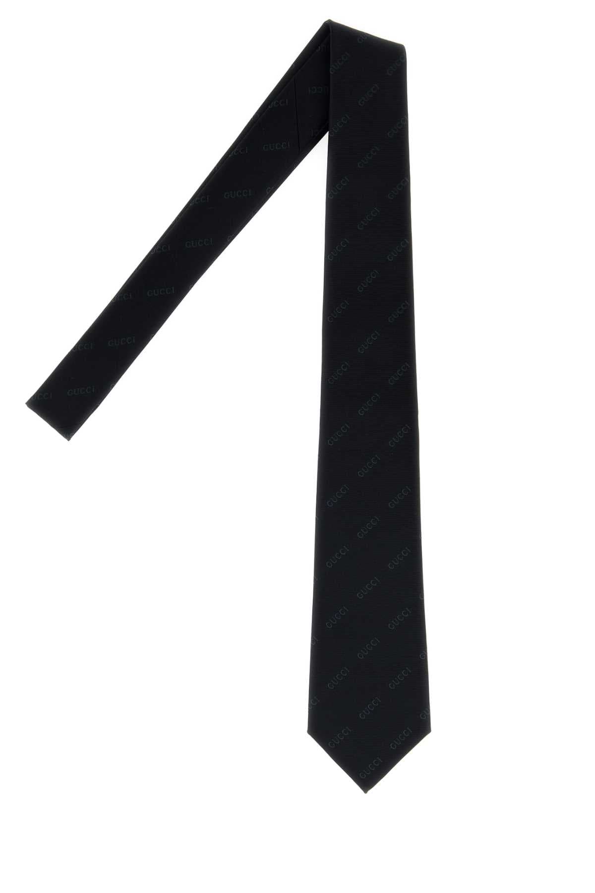 Black silk tie - мініатюра 2
