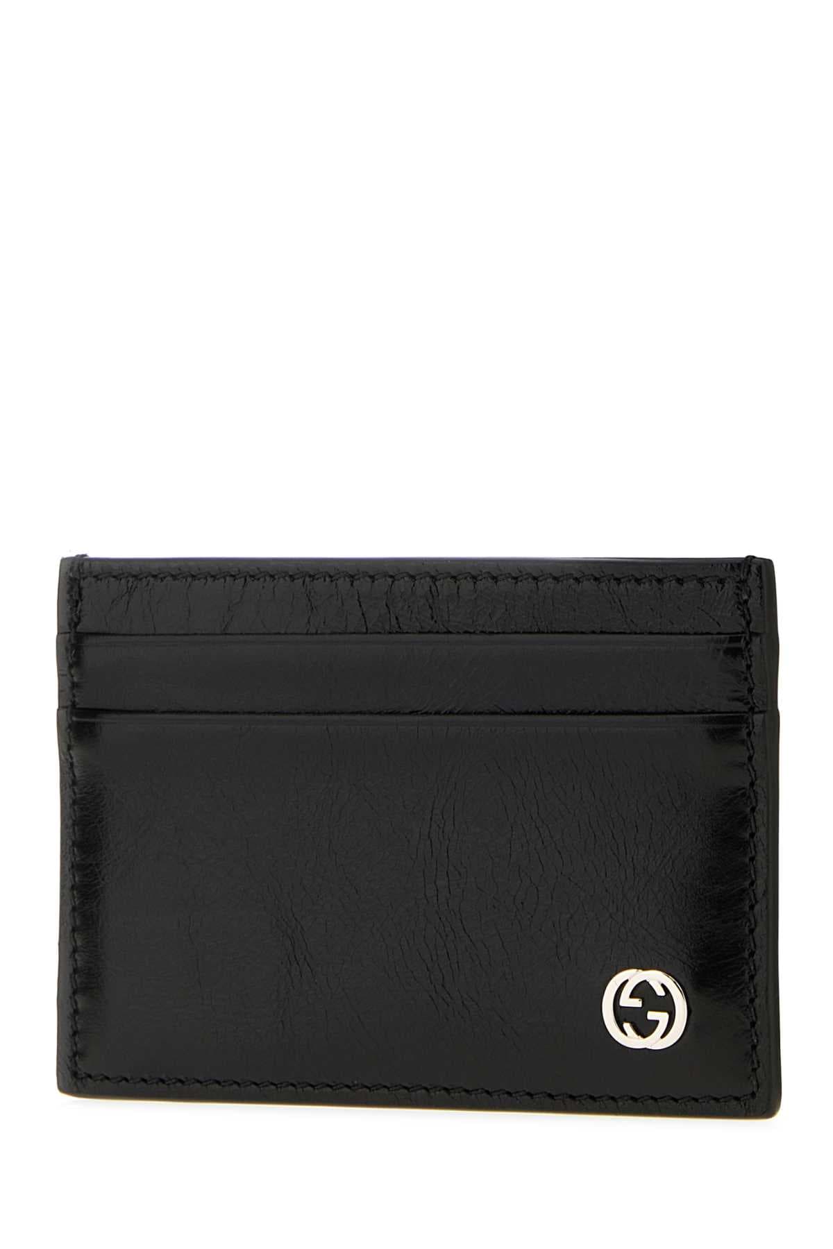 Black leather card holder - мініатюра 2