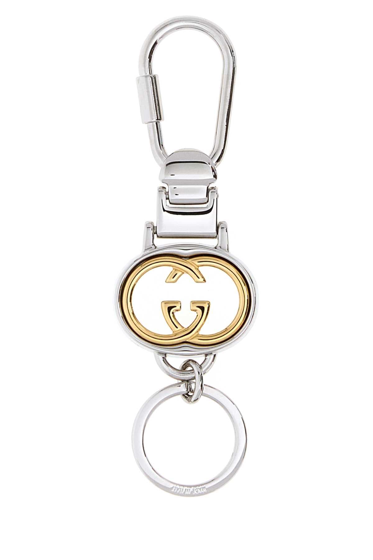 Two-tone metal keyring