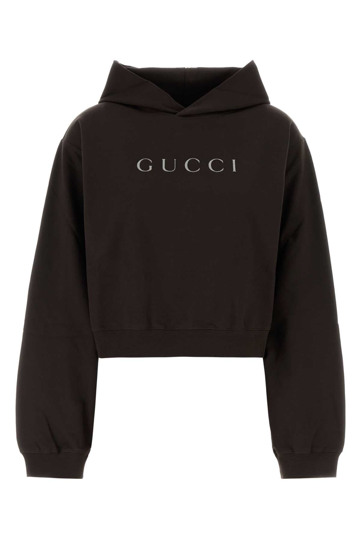 Chocolate cotton oversize sweatshirt