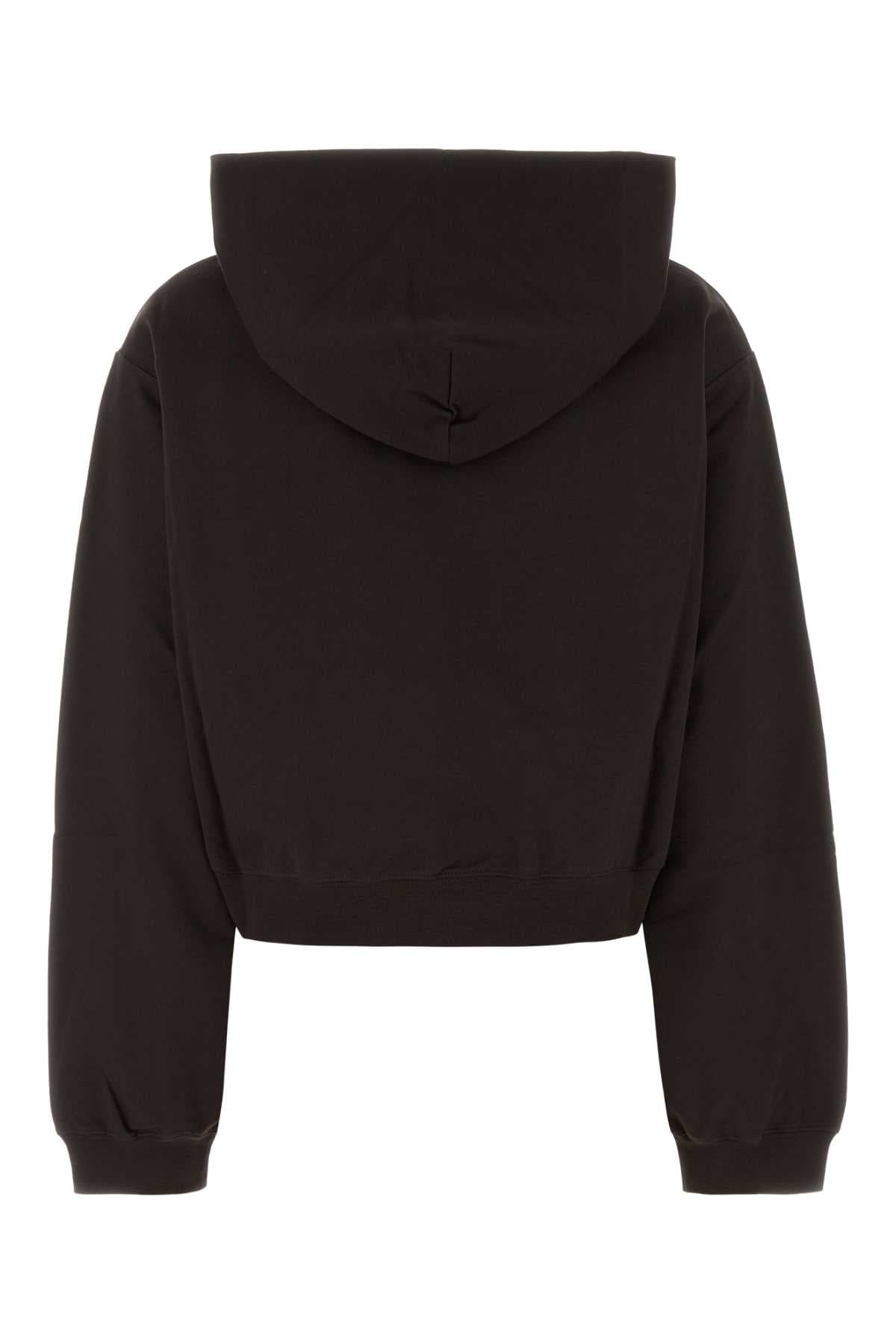 Chocolate cotton oversize sweatshirt - мініатюра 2