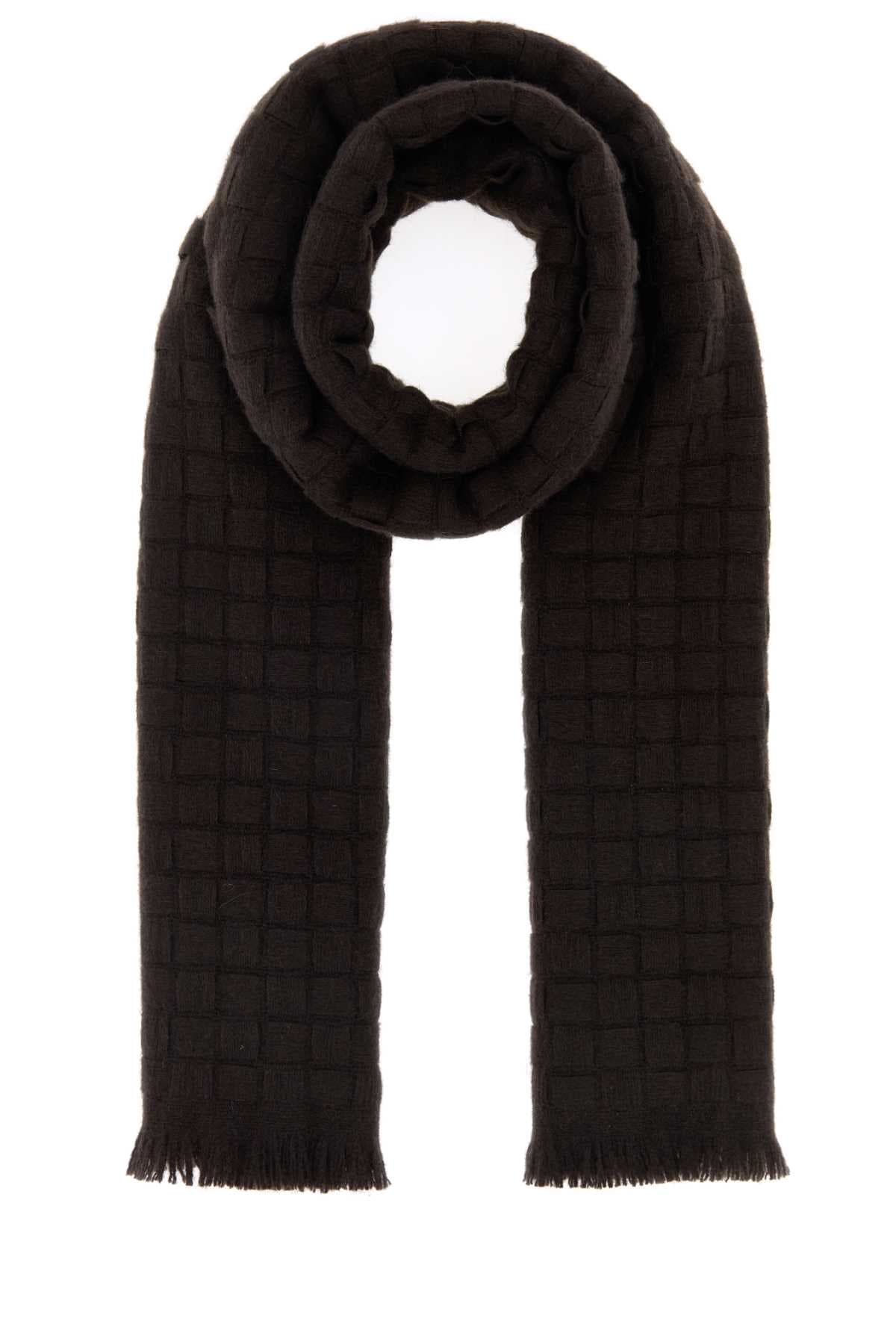 Dark brown cashmere scarf