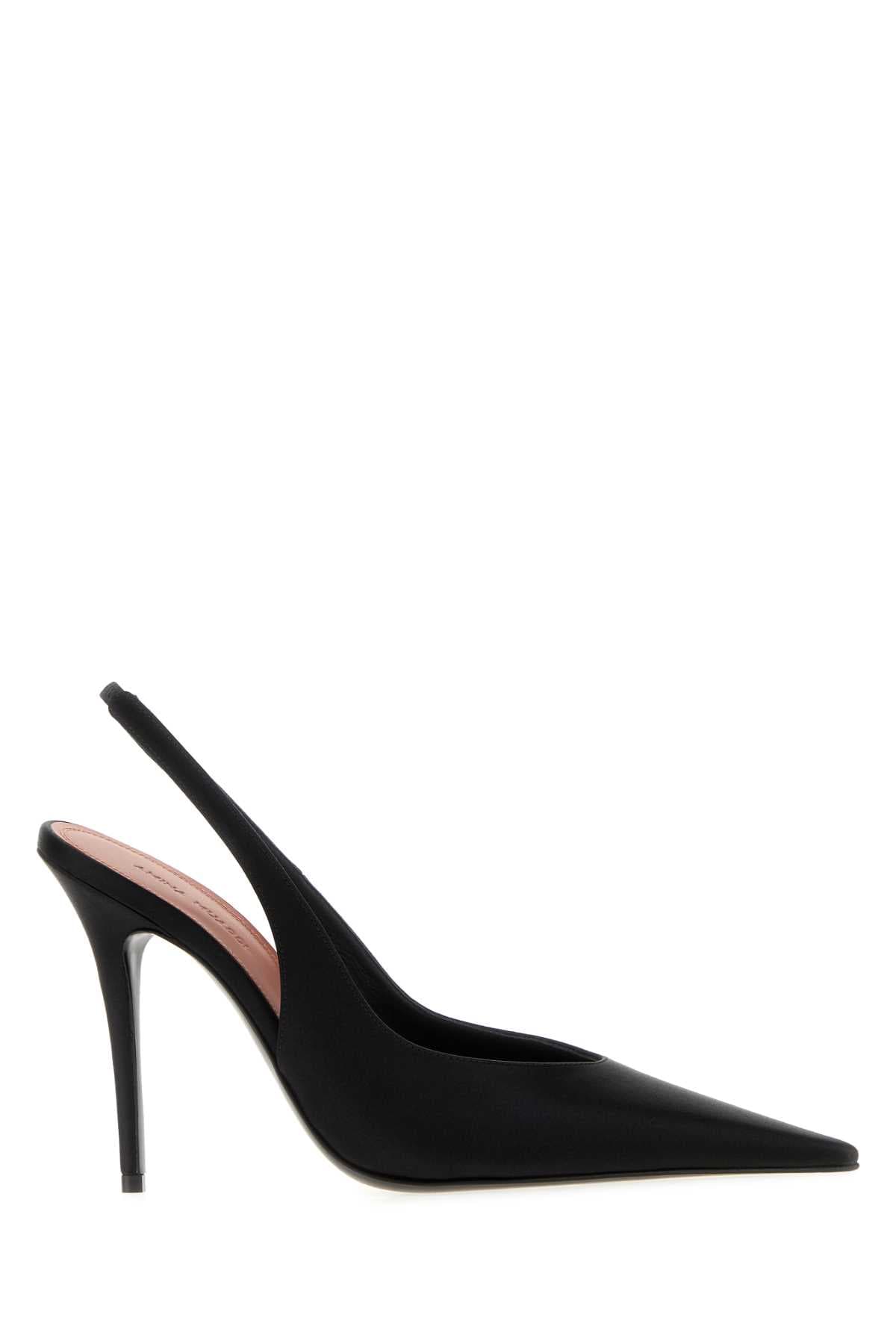 Black satin Anok pumps