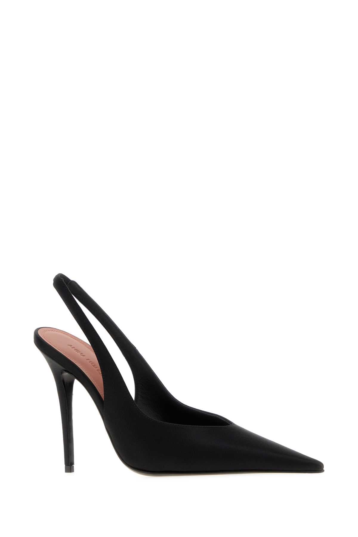 Black satin Anok pumps - мініатюра 2