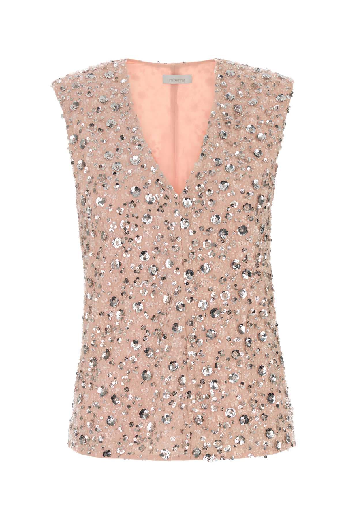 Embellished crepe top