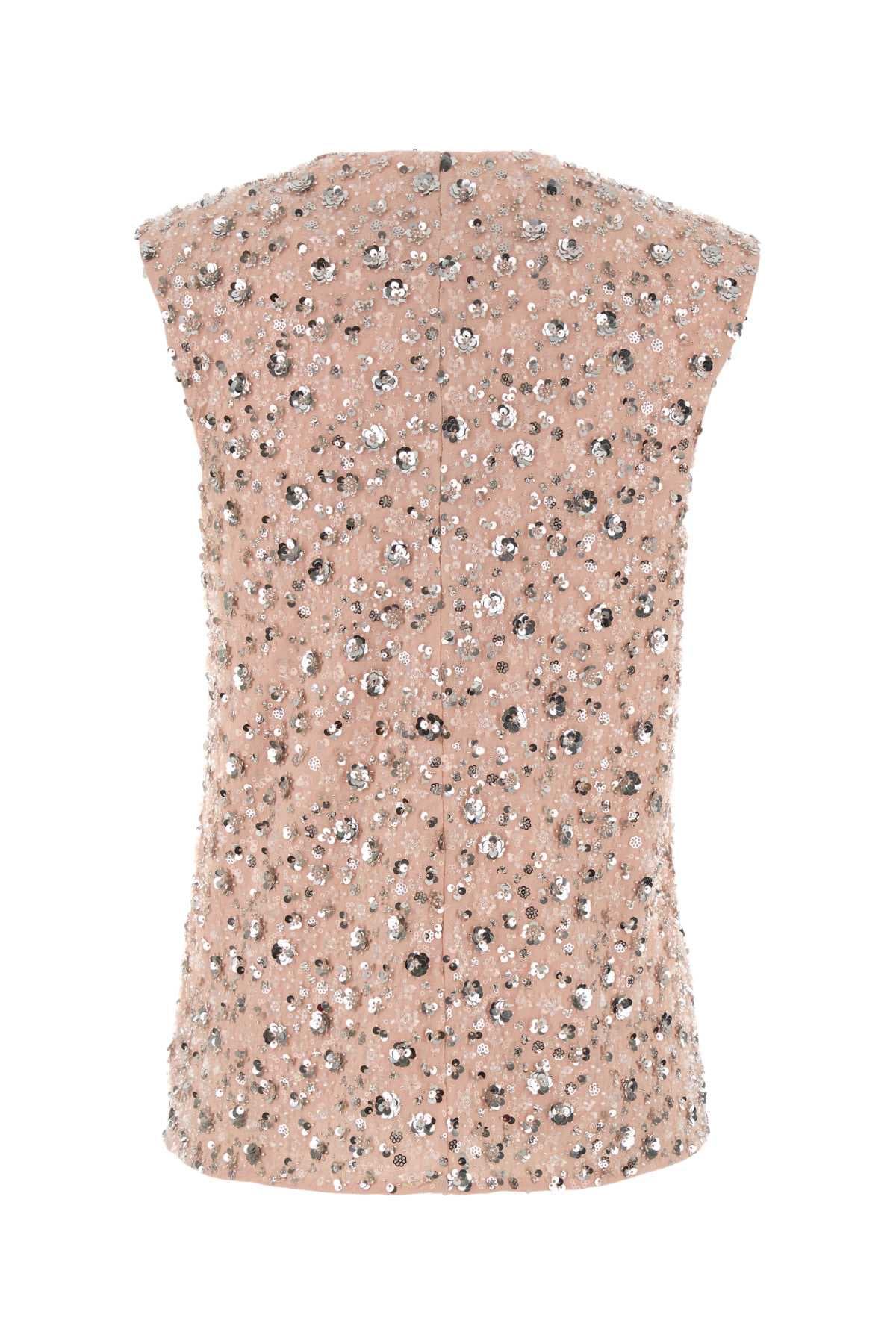 Embellished crepe top - мініатюра 2