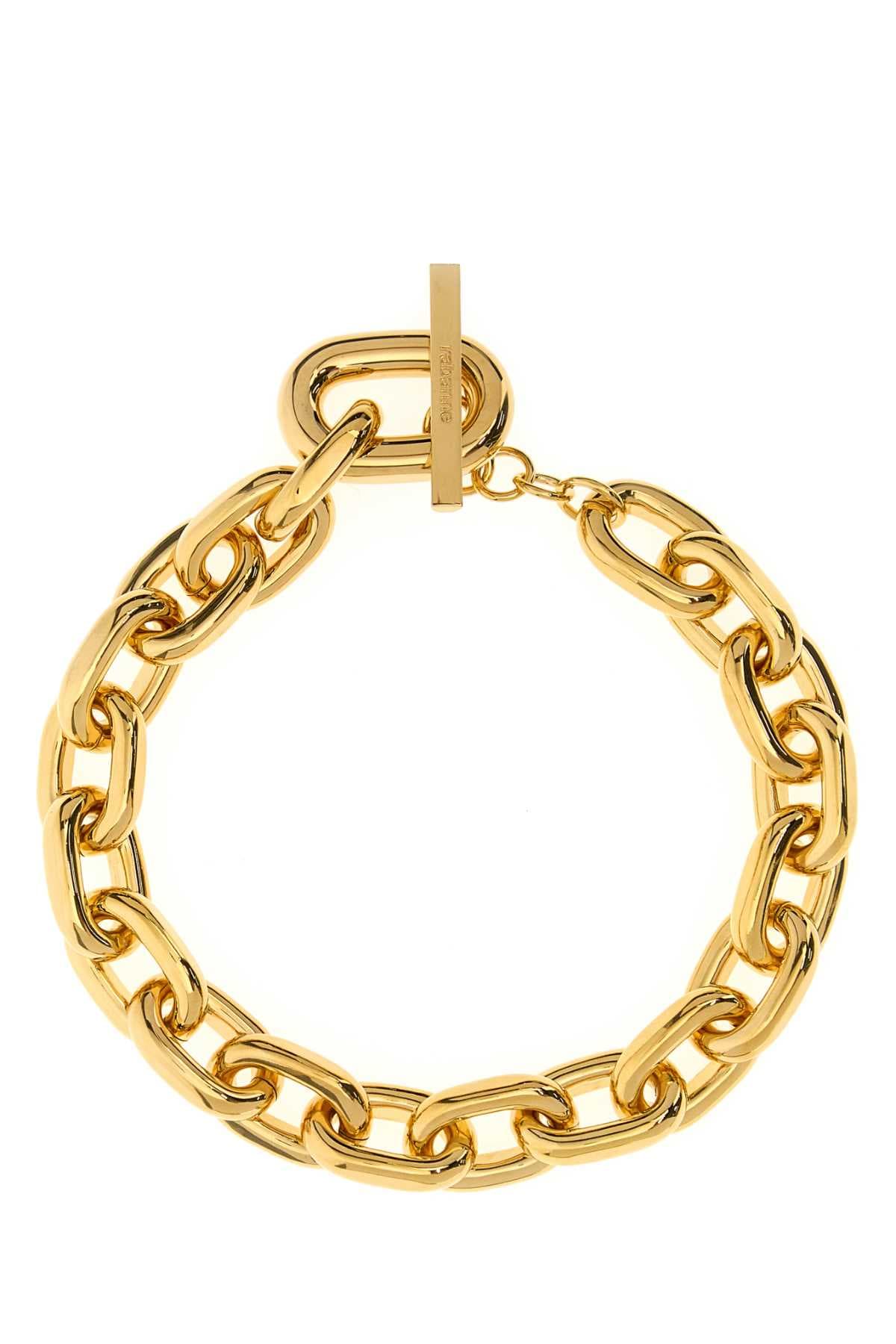 Gold metal necklace